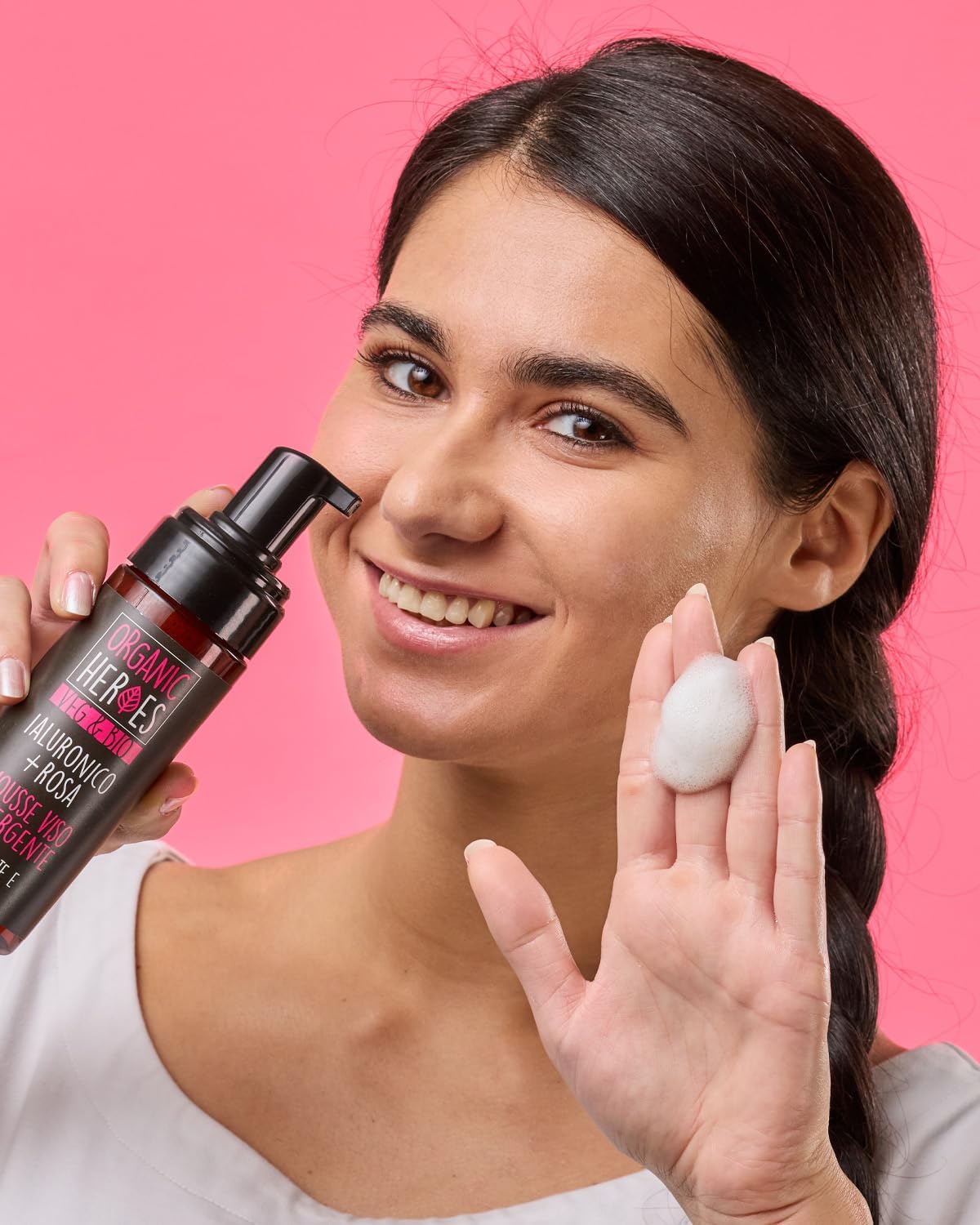 Mousse Detergente Viso Acido Ialuronico + Acqua di Rosa