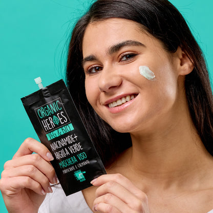 Maschera Viso Niacinamide + Argilla Verde