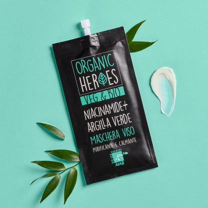 Maschera Viso Niacinamide + Argilla Verde